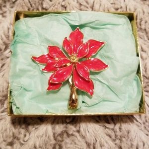 RMN (The Roman Company) Hot Pink Flower Brooch